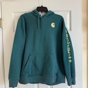 OPEN TO OFFERS!!! Carhartt Men's Teal Hoodie